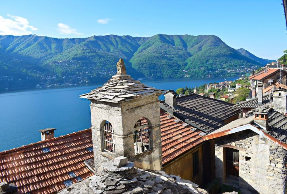 Romantic Home Stone With Amazing View Lake Of Como And Oleandra 拉利奥 外观 照片
