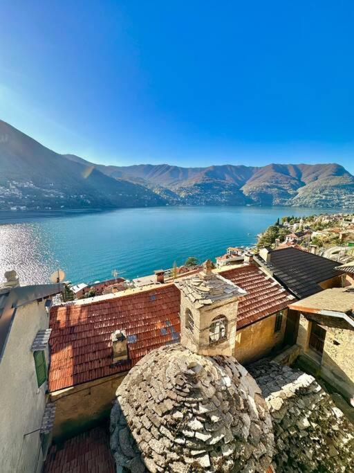 Romantic Home Stone With Amazing View Lake Of Como And Oleandra 拉利奥 外观 照片